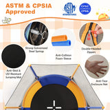 NNECW Mini Trampoline with Safety Enclosure Net