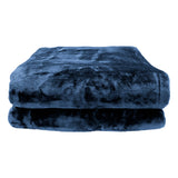 NNEDPE Faux Mink Blanket 800GSM Heavy Double-Sided - Navy Blue