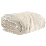 NNEDPE XL Double-Sided Oversized Faux Mink Blanket 305x305cm Beige