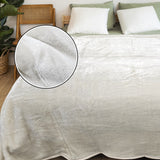 NNEDPE XL Double-Sided Oversized Faux Mink Blanket 305x305cm Beige