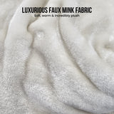 NNEDPE XL Double-Sided Oversized Faux Mink Blanket 305x305cm Beige