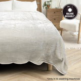 NNEDPE XL Double-Sided Oversized Faux Mink Blanket 305x305cm Beige
