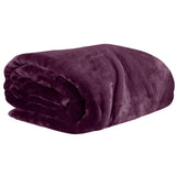 NNEDPE XL Double-Sided Oversized Faux Mink Blanket 305x305cm Purple