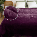 NNEDPE XL Double-Sided Oversized Faux Mink Blanket 305x305cm Purple