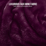 NNEDPE XL Double-Sided Oversized Faux Mink Blanket 305x305cm Purple