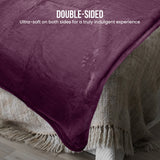 NNEDPE XL Double-Sided Oversized Faux Mink Blanket 305x305cm Purple