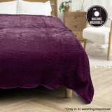 NNEDPE XL Double-Sided Oversized Faux Mink Blanket 305x305cm Purple