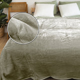 NNEDPE XL Double-Sided Oversized Faux Mink Blanket 305x305cm Olive