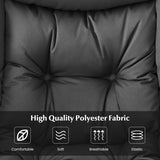 NNECW Modern Lazy Chair with Ottoman &amp;amp; Pillow &amp;amp; Armrests &amp;amp; Side Pocket-Grey