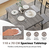 NNECW Modern Rectangular 5-Piece Dining Table Set with Metal Frame
