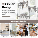 NNECW Modern Rectangular 5-Piece Dining Table Set with Metal Frame