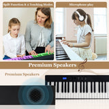 NNECW 88-Key Foldable Digital Piano with MIDI &amp; Wireless BT &amp; Bag-Black