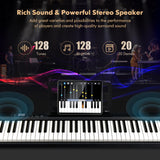 NNECW Electric Lighted Piano Keyboard with Sustain Pedal