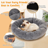 NNECW Multi-Level Cat Tree with 3-story Cat Condo &amp; 2 Perches &amp; Spring Ball-Grey