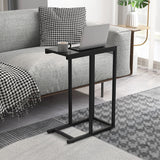 NNECW Industrial C-Shaped Narrow End Side Table & Rectangle Tabletop