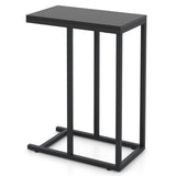 NNECW Industrial C-Shaped Narrow End Side Table & Rectangle Tabletop