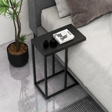 NNECW Industrial C-Shaped Narrow End Side Table & Rectangle Tabletop
