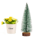 NNEOBA Mini Snow Fir Christmas Tree with Ornaments