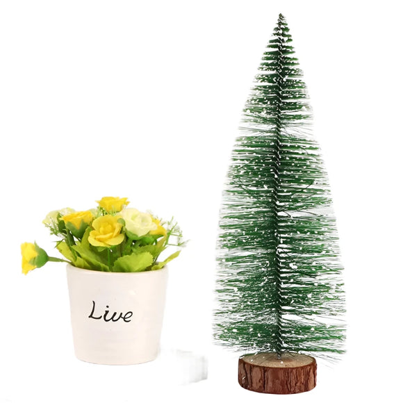NNEOBA Mini Snow Fir Christmas Tree with Ornaments