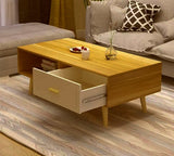 NNECN Coffee Table with Storage Drawer and Open Shelf