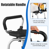 NNECW Non-Slip Shower Chair with U-Shaped Cutout-Black