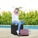 NNECW 118L Deck Box for Patio Tools-Black