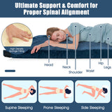 NNECW Waterproof Roll up Memory Foam Camping Mattress for Sleepover, Traveling, Hiking