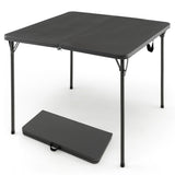 NNECW Portable Picnic Table with All-Weather HDPE Tabletop-Grey