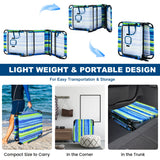 NNECW Folding Face Down Tanning Chair with 3 Removable Pillows for Patio