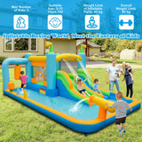 NNECW Inflatable Bounce House with Dual Slides for Kids Aged 3-10 Years (with Blower)