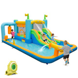 NNECW Inflatable Bounce House with Dual Slides for Kids Aged 3-10 Years (with Blower)