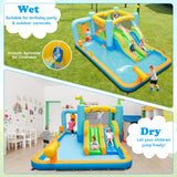 NNECW Inflatable Bounce House with Dual Slides for Kids Aged 3-10 Years (with Blower)