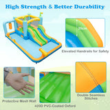 NNECW Inflatable Bounce House with Dual Slides for Kids Aged 3-10 Years (with Blower)
