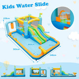 NNECW Inflatable Bounce House with Dual Slides for Kids Aged 3-10 Years (with Blower)