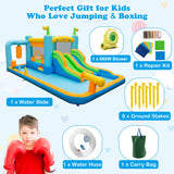 NNECW Inflatable Bounce House with Dual Slides for Kids Aged 3-10 Years (with Blower)