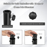 NNECW 52CM Round Table Market Umbrella Stand with Wheels