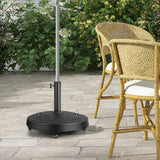NNECW 52CM Round Table Market Umbrella Stand with Wheels