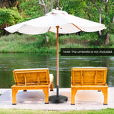 NNECW 52CM Round Table Market Umbrella Stand with Wheels