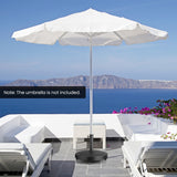 NNECW 52CM Round Table Market Umbrella Stand with Wheels