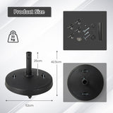 NNECW 52CM Round Table Market Umbrella Stand with Wheels