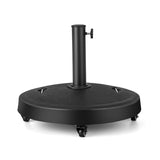 NNECW 52CM Round Table Market Umbrella Stand with Wheels