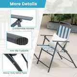 NNECW 3 Piece Outdoor Folding Bistro Set with Folding Table for Outdoor/Indoor Use