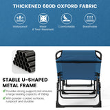 NNECW Foldable Beach Lounge Chair with 5-Position Adjustable Backrest-Blue