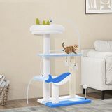 NNECW 3-level Ocean-themed Cat Tree with Sisal Covered Scratching Posts