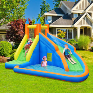 NNECW Inflatable Water Slide Wet & Dry Bounce House with Carrying Bag (without Blower)