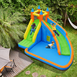 NNECW Inflatable Water Slide Wet & Dry Bounce House with Carrying Bag (without Blower)