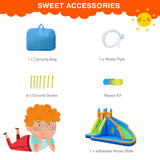 NNECW Inflatable Water Slide Wet & Dry Bounce House with Carrying Bag (without Blower)