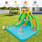 NNECW Inflatable Water Park with Two Slides for Outdoor Play with Blower