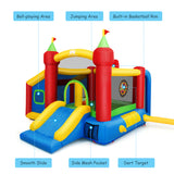NNECW 7-in-1 Kids Bounce House with 100 Ocean Balls (with Blower)
