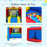 NNECW 7-in-1 Kids Bounce House with 100 Ocean Balls (with Blower)